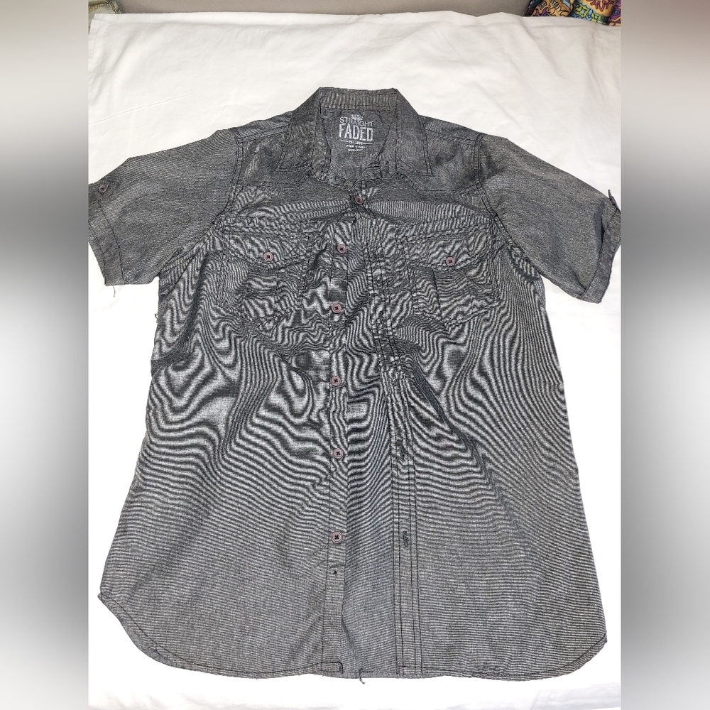 Faded Glory Men's Gray Short Sleeve Shirt*